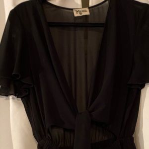 SMYM tie front romper